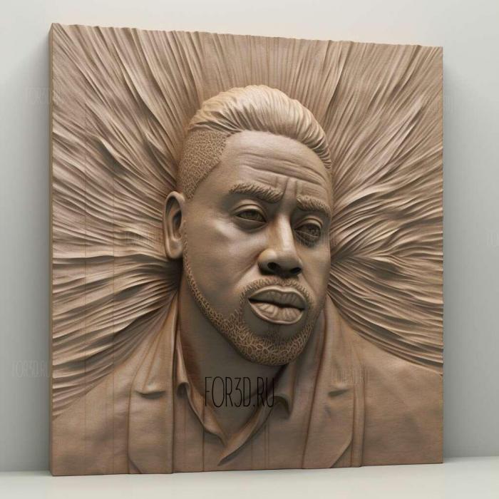 Kanye West 1 stl model for CNC